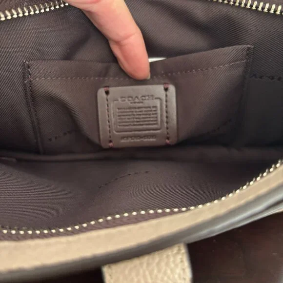 Coach Colorblock Taupe Grey (Stone) Melon Multi Pop Up Messenger Crossbody - Picture 12 of 16